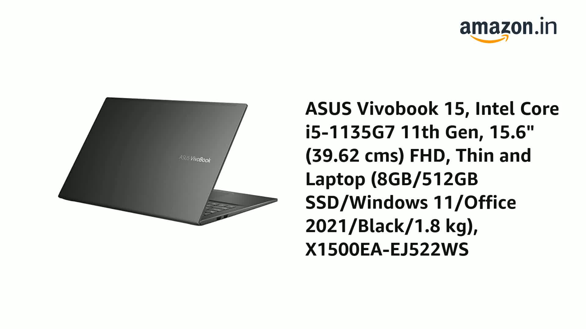 Amazon.in: Buy ASUS Vivobook 15, Intel Core i5-1135G7 11th Gen